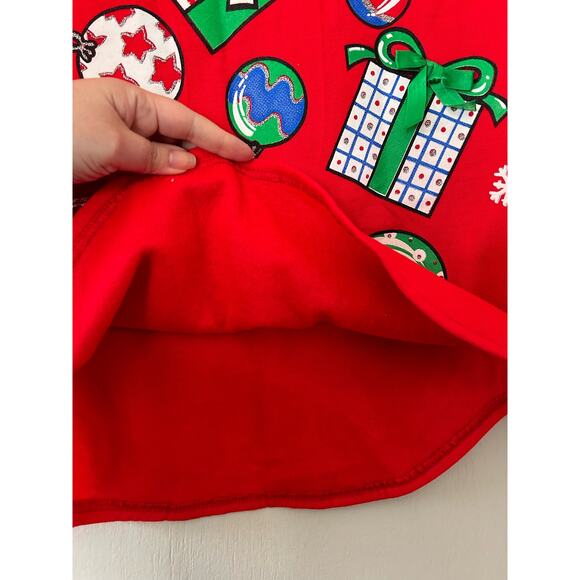 Vintage Red New Moves Y2K Christmas Xmas Sweater Party Preowned - Picture 8 of 9